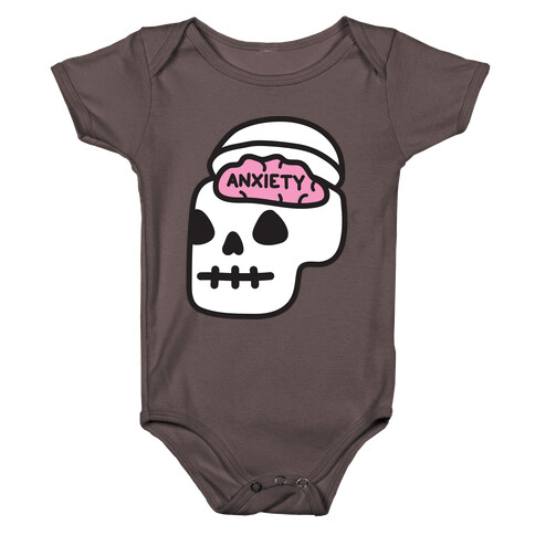 Anxiety Holder (Skull) Baby One-Piece