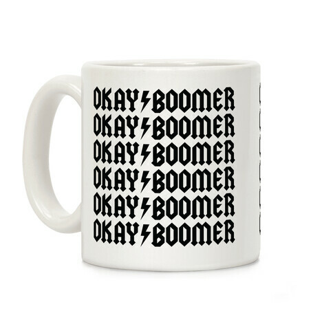 Okay Boomer Band Shirt Parody Coffee Mug