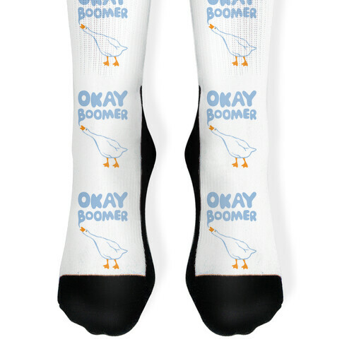 Okay Boomer Goose Parody Sock