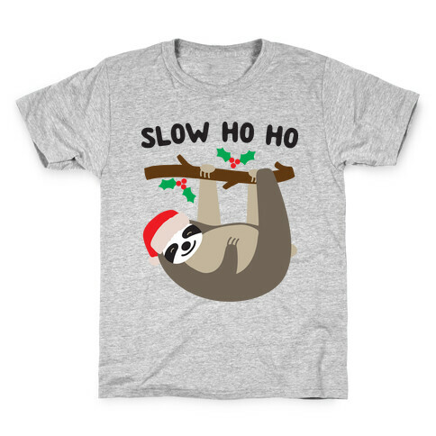 Slow Ho Ho Santa Sloth Kids T-Shirt