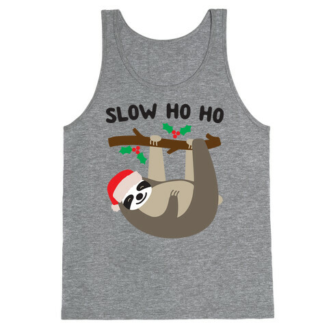 Slow Ho Ho Santa Sloth Tank Top