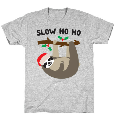 Slow Ho Ho Santa Sloth T-Shirt