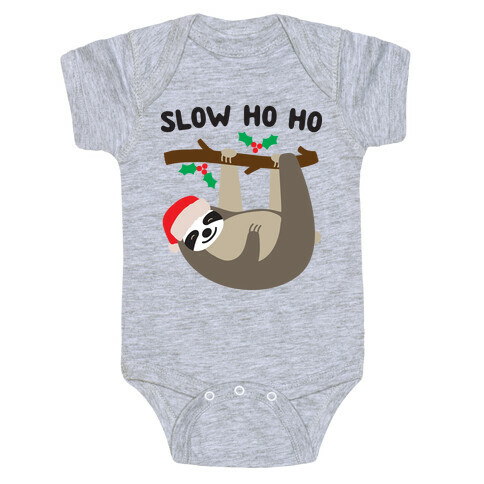 Slow Ho Ho Santa Sloth Baby One-Piece
