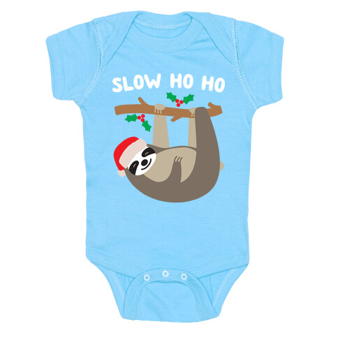 Slow Ho Ho Santa Sloth Baby One-Piece