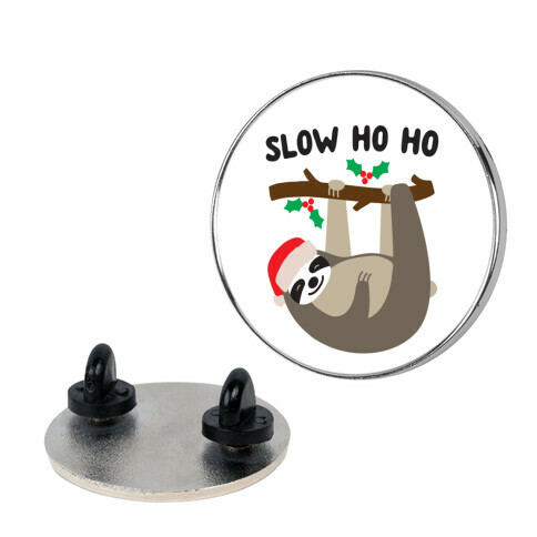 Slow Ho Ho Santa Sloth Pin