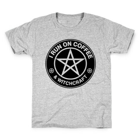 I Run On Coffee and Witchcraft Parody Kids T-Shirt