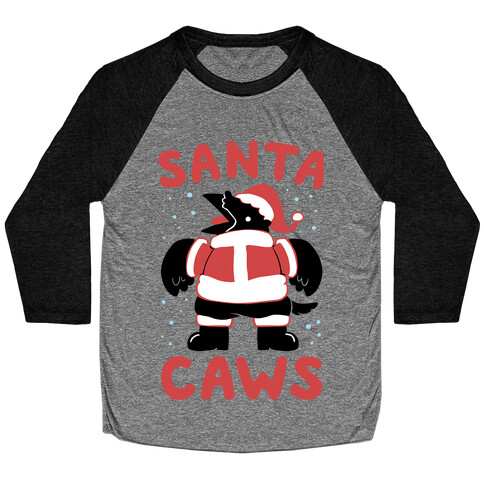 Santa Caws Baseball Tee