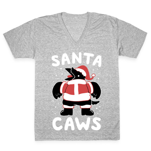 Santa Caws V-Neck Tee Shirt