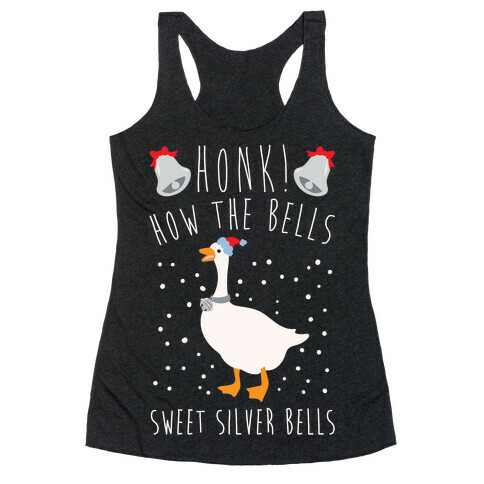 Honk How The Bells Parody White Print Racerback Tank Top