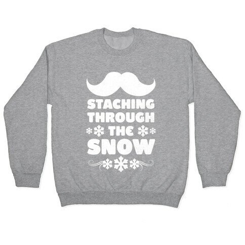 Staching Through the Snow (White Ink) Pullover