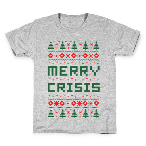 Merry Crisis Ugly Christmas Sweater Kids T-Shirt