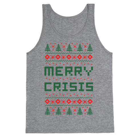 Merry Crisis Ugly Christmas Sweater Tank Top