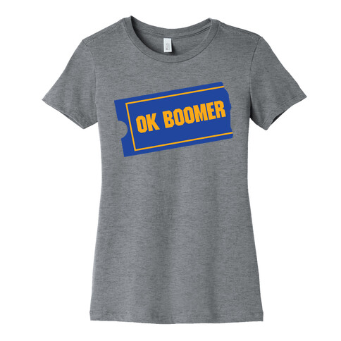 Ok Boomer Blockbuster Parody Womens T-Shirt