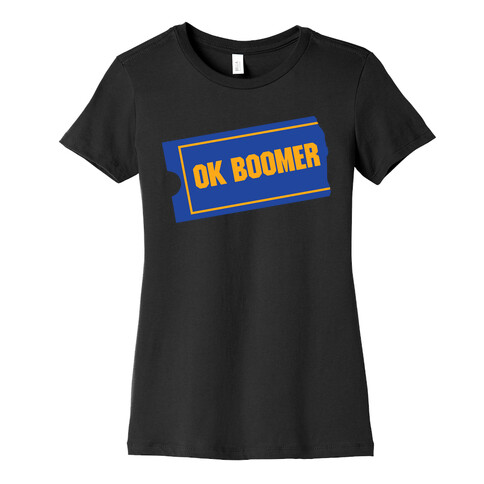 Ok Boomer Blockbuster Parody Womens T-Shirt