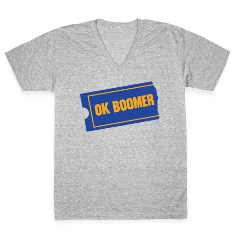 Ok Boomer Blockbuster Parody V-Neck Tee Shirt