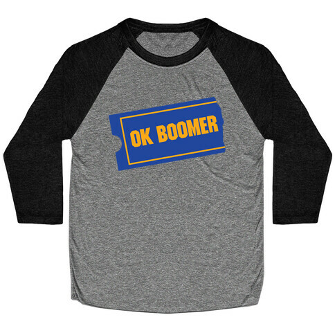 Ok Boomer Blockbuster Parody Baseball Tee