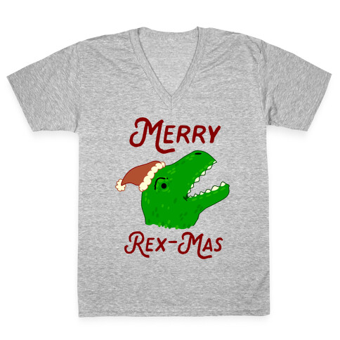 Merry Rex-mas V-Neck Tee Shirt