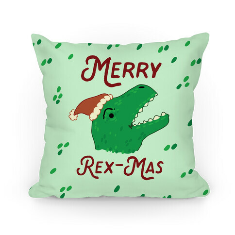Merry Rex-mas Pillow