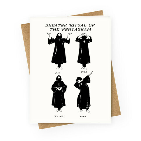 Greater Ritual of the Pentagram Dab Greeting Card