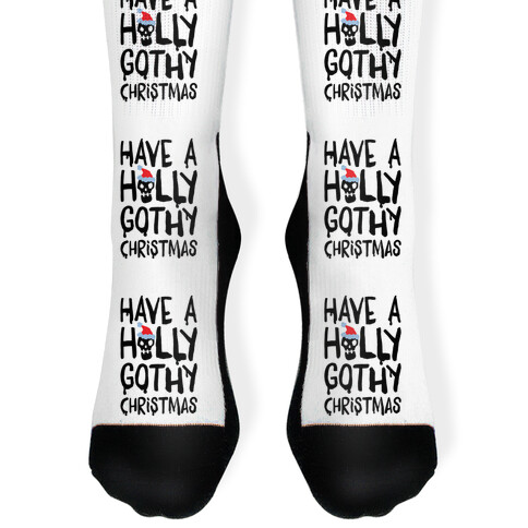 Have A Holly Gothy Christmas Sock