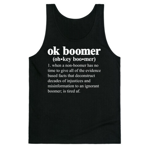 Ok Boomer Definition Tank Top