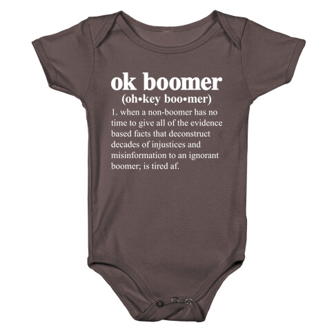 Ok Boomer Definition Baby One-Piece