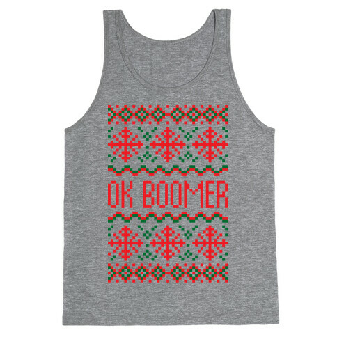 Ok Boomer Ugly Christmas Sweater Tank Top