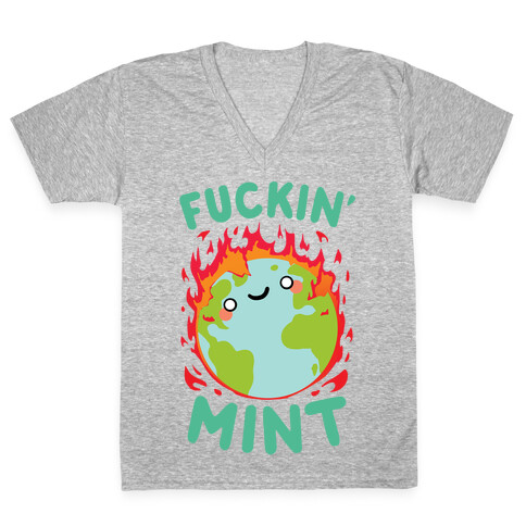 F***in' Mint V-Neck Tee Shirt