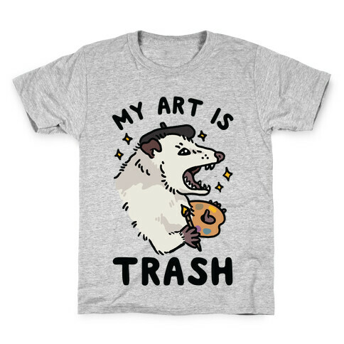 My Art is Trash Possum Kids T-Shirt