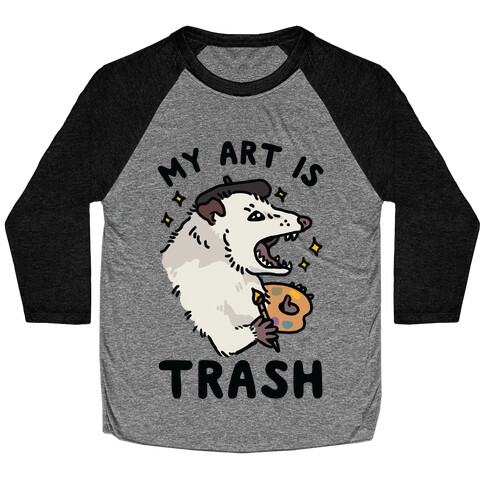 My Art is Trash Possum Baseball Tee