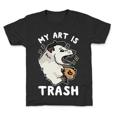 My Art is Trash Possum Kids T-Shirt