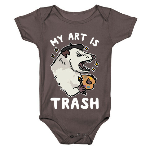 My Art is Trash Possum Baby One-Piece