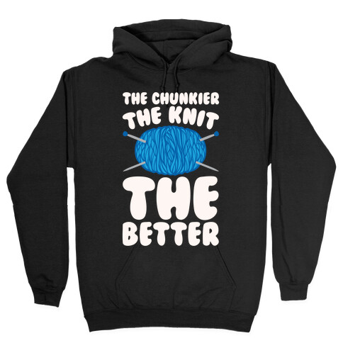 The Chunkier The Knit The Better White Print Hooded Sweatshirt