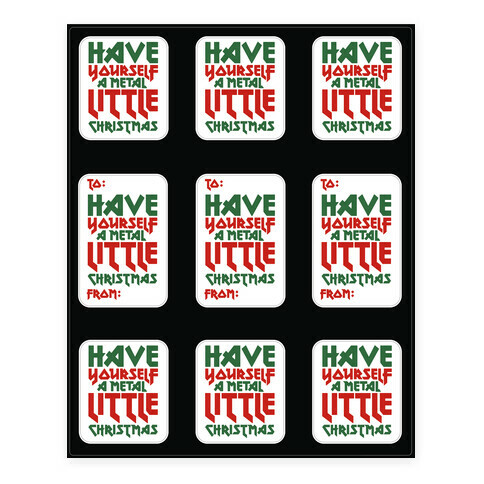 Have Yourself A Metal Little Christmas  Stickers and Decal Sheet