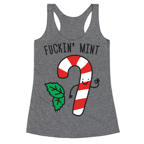 F***in' Mint Candy Cane Racerback Tank Top