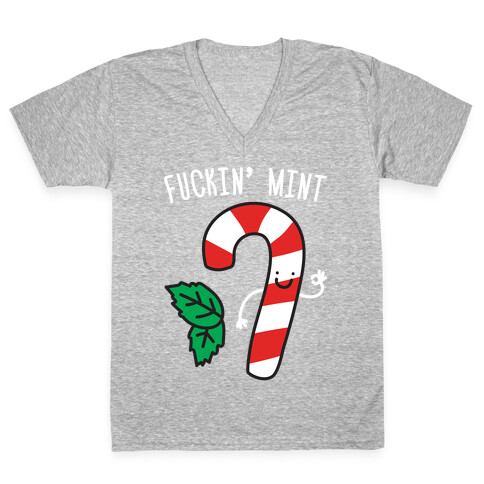 F***in' Mint Candy Cane V-Neck Tee Shirt