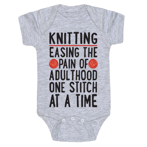 Knitting Easing The Pain of Adulthood One Stitch At A Time Baby One-Piece