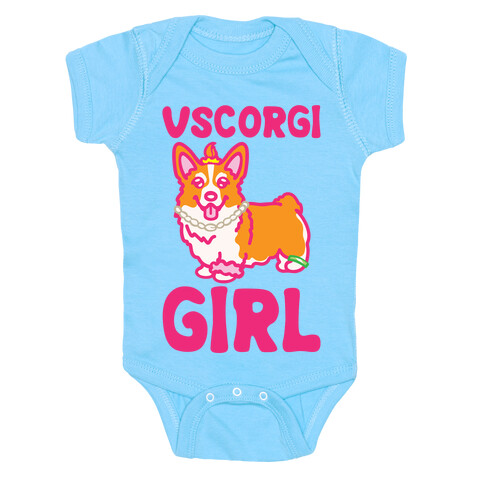 Vscogri Girl Parody White Print Baby One-Piece