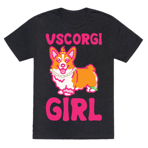 Vscogri Girl Parody White Print T-Shirt