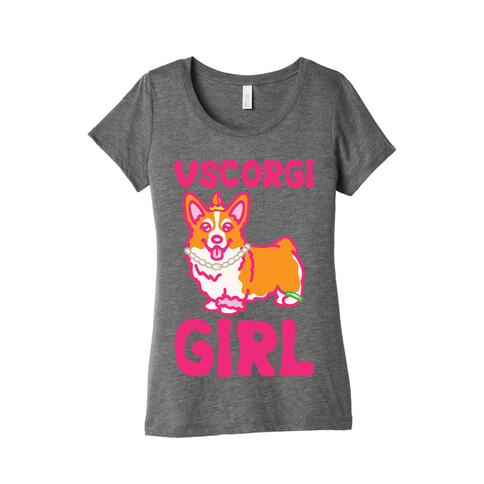 Vscogri Girl Parody White Print Womens T-Shirt