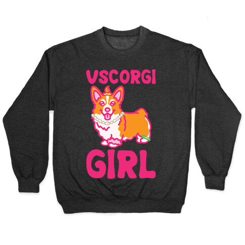 Vscogri Girl Parody White Print Pullover