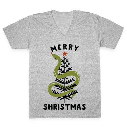 Merry Shristmas V-Neck Tee Shirt