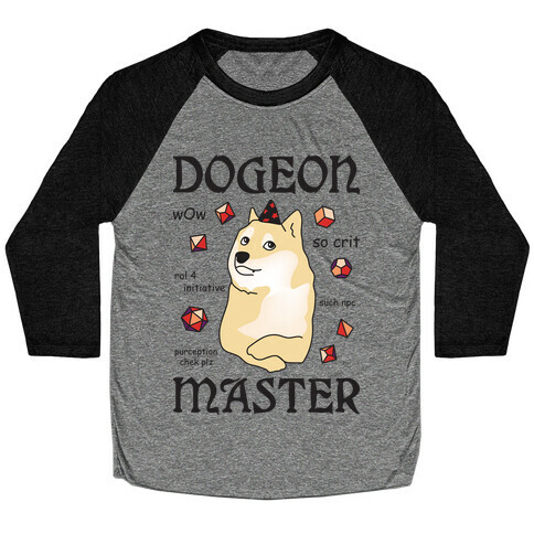 Dogeon Master Doge DM Baseball Tee