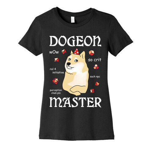 Dogeon Master Doge DM Womens T-Shirt