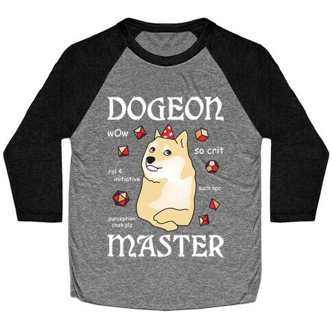 Dogeon Master Doge DM Baseball Tee