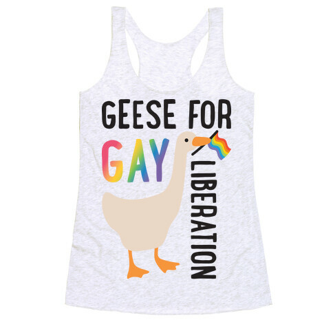 Geese For Gay Liberation Racerback Tank Top