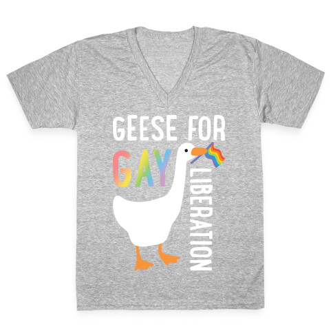 Geese For Gay Liberation V-Neck Tee Shirt