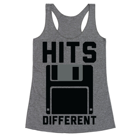 Hits Different Floppy Disk Racerback Tank Top