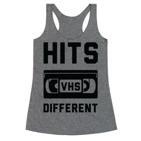 Hits Different VHS Racerback Tank Top