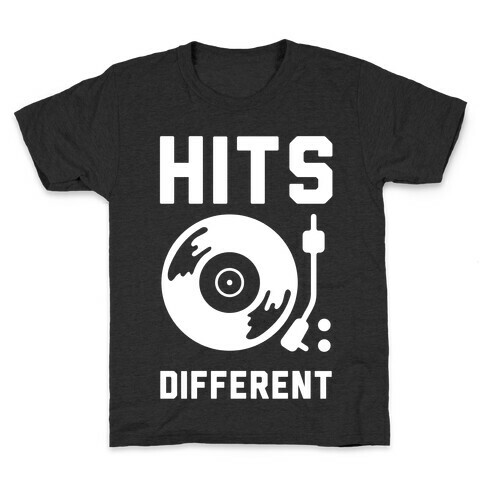 Hits Different Vinyl Record Kids T-Shirt